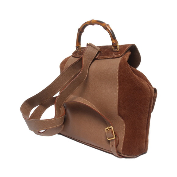 Gucci Handbags - Gucci Drawstring Backpack Leather Bamboo